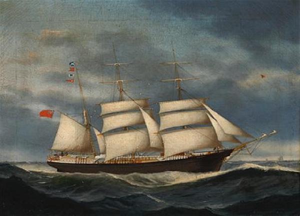 Edvard Petersen barque Annie Burrill oil painting image